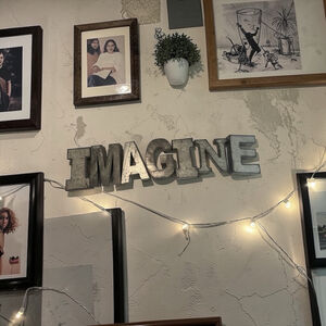 “IMAGINE” Single Individual Letters Brushed Metal Sign Wall Decor